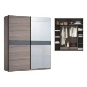 lemari sliding 190 crow oak